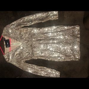 Gold sequin dress